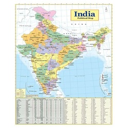 Happy Wall Chart India Map F0093